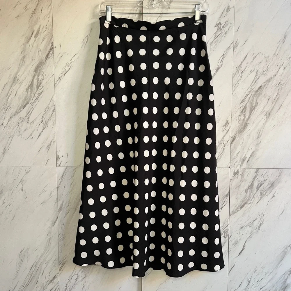 3/$50 Vintage IVIVI Retro Dot A-line Midi Skirt SZ L